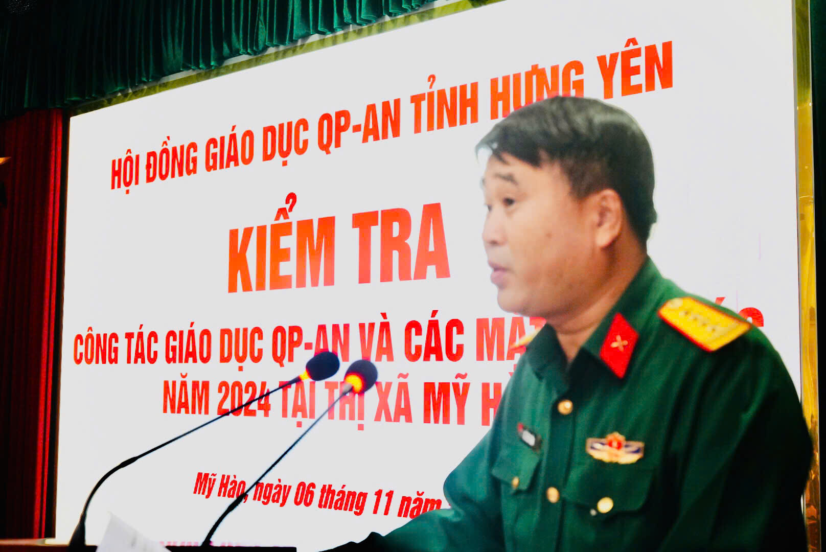 Đồng chí Đại tá Đỗ Hữu Tuấn, Phó Chỉ huy Trưởng, Tham mưu trưởng Bộ Chỉ huy Quân sự tỉnh kết luận hội nghị