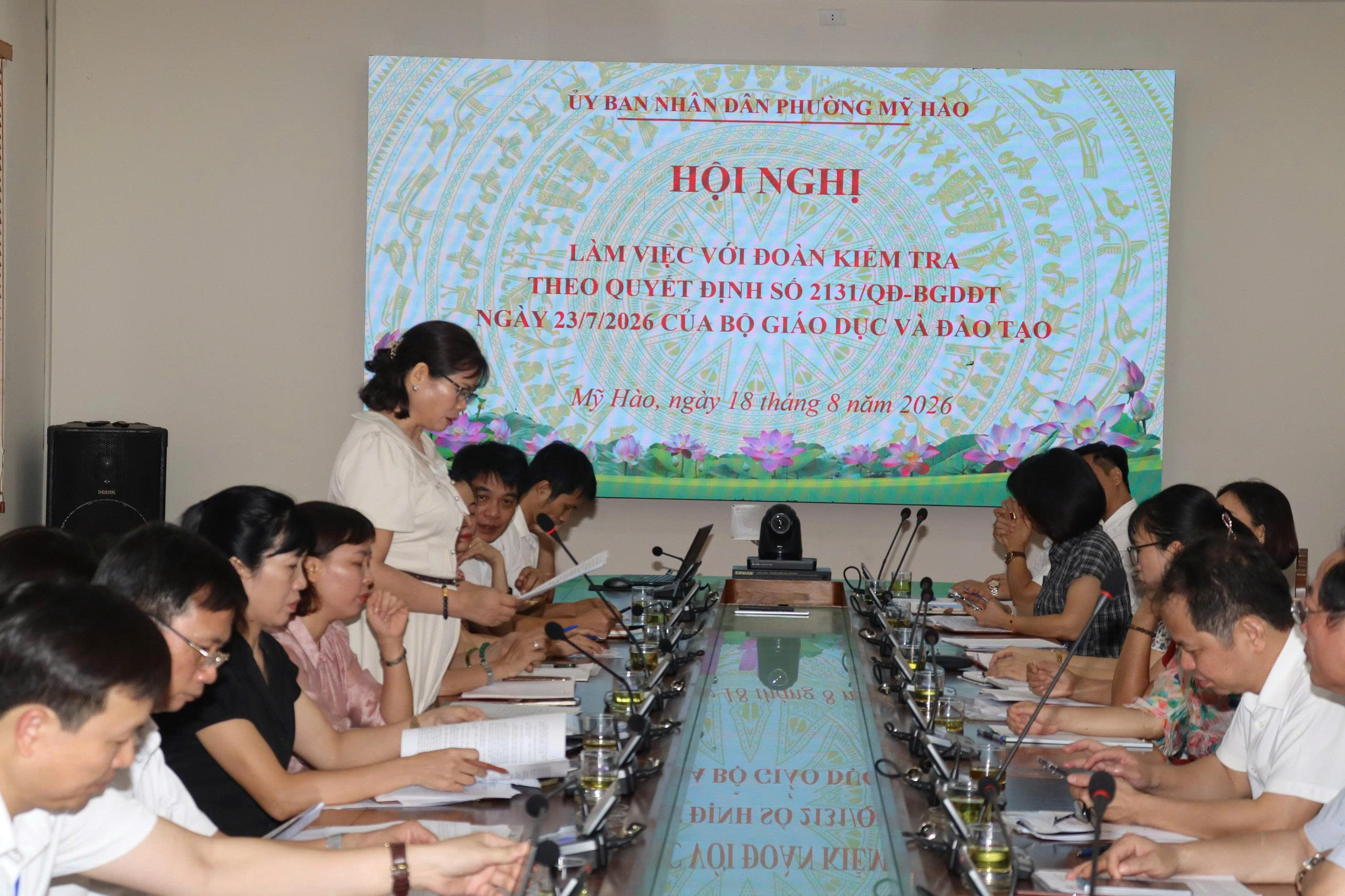 Hội nghị làm việc với Đoàn kiểm tra của Bộ Giáo dục và Đào tạo về công tác quản lý nhà nước đối với đội ngũ nhà giáo và cán bộ quản lý cơ sở giáo dục