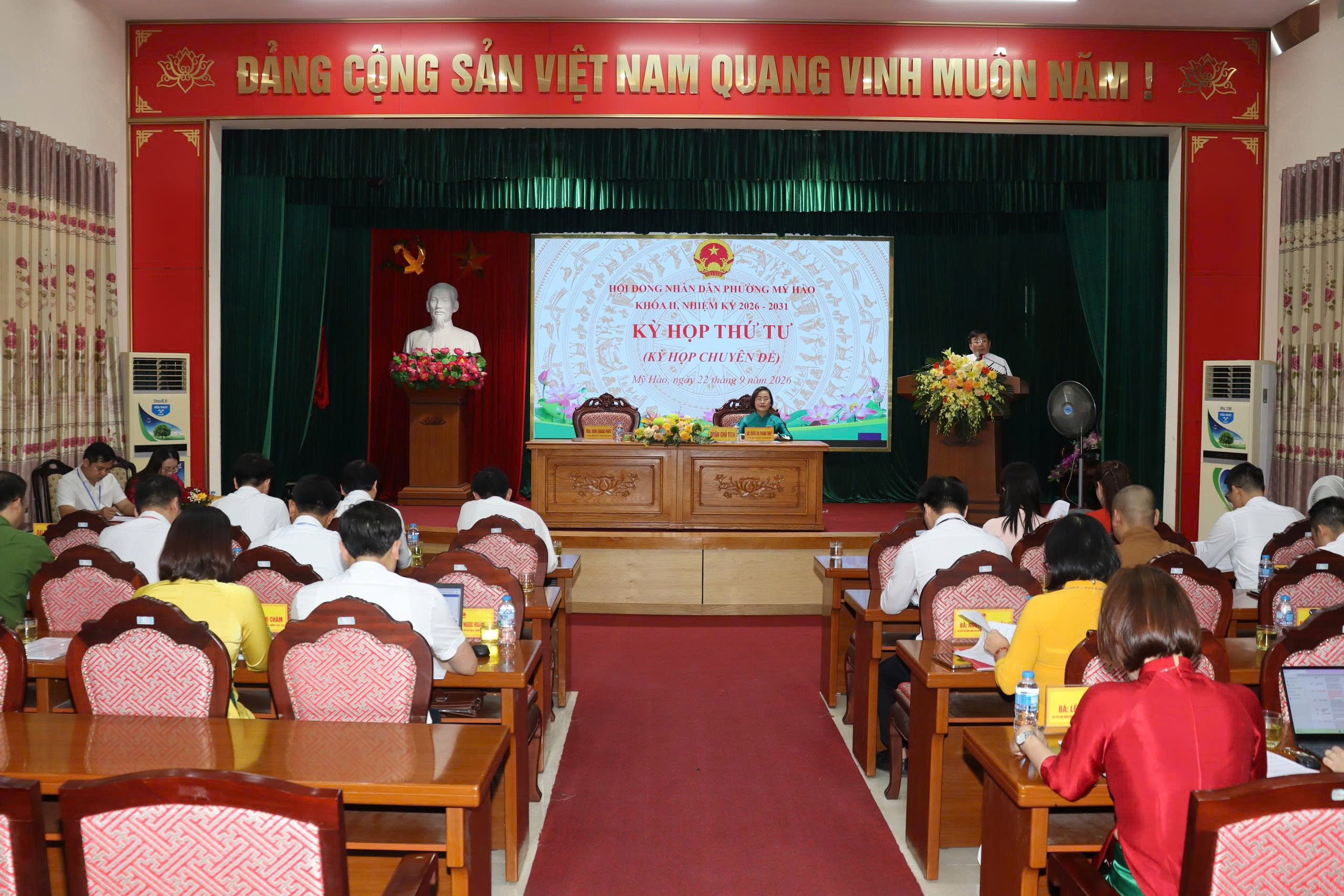 Hội đồng nhân dân phường Mỹ Hào khóa II, nhiệm kỳ 2026-2031 tổ chức kỳ họp thứ tư