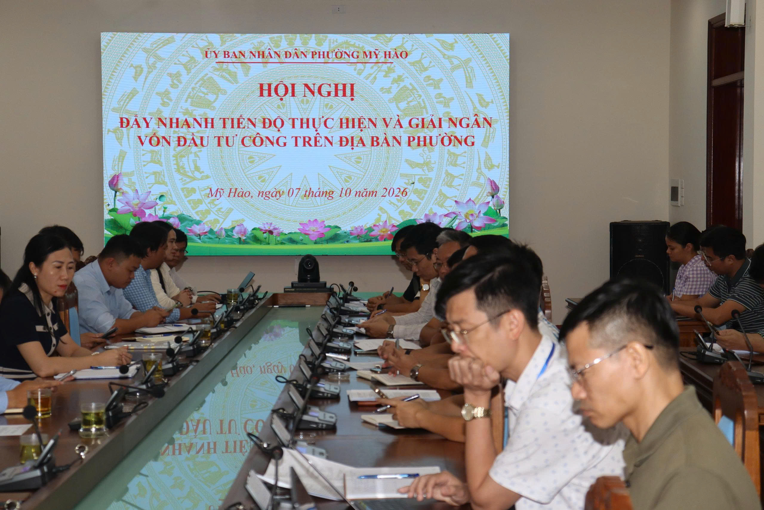 Hội nghị đẩy nhanh tiến độ thực hiện và giải ngân vốn đầu tư công trên địa bàn phường Mỹ Hào