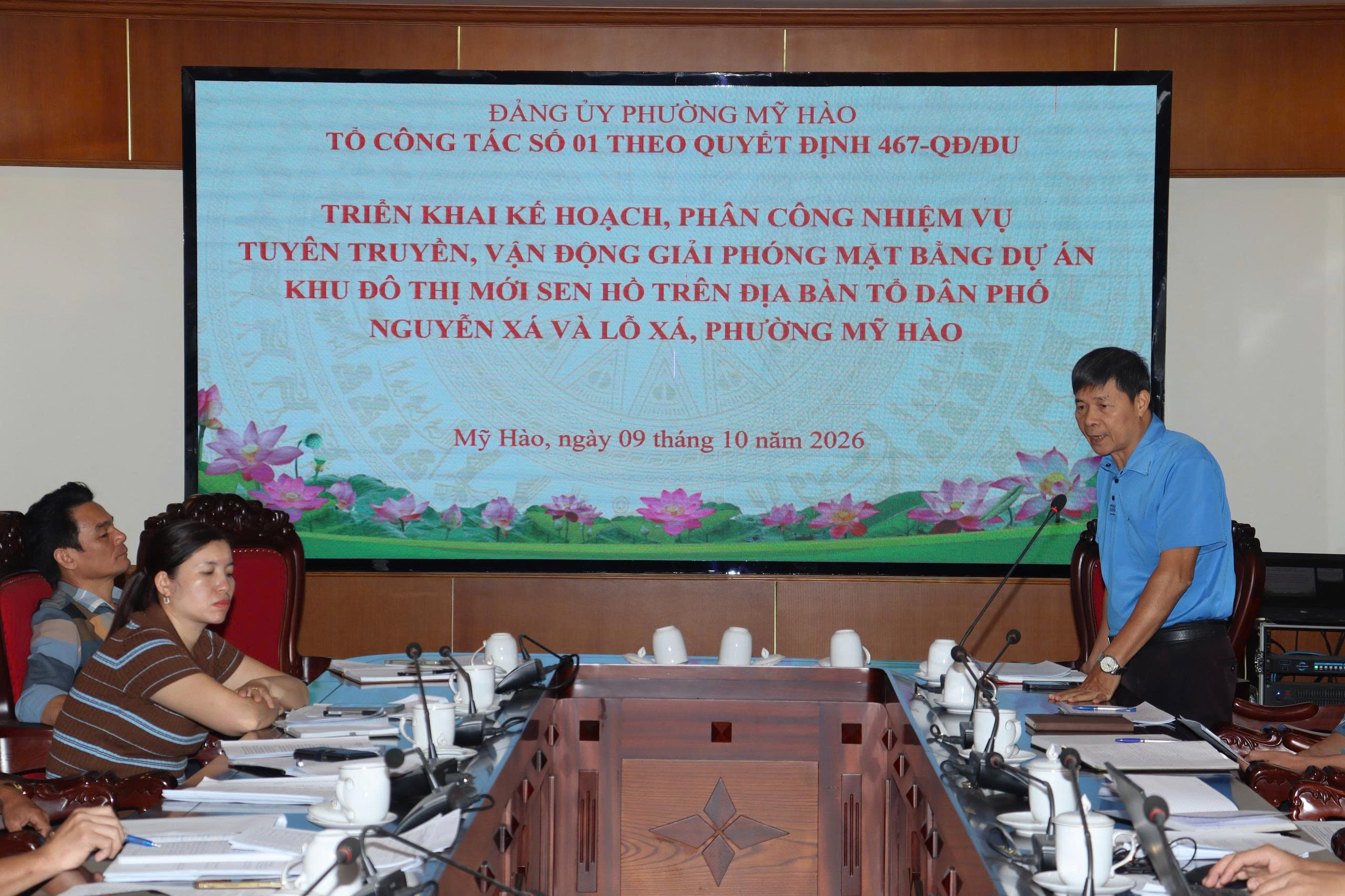 Mỹ Hào triển khai nhiệm vụ tuyên truyền, vận động giải phóng mặt bằng Dự án Khu đô thị mới Sen Hồ