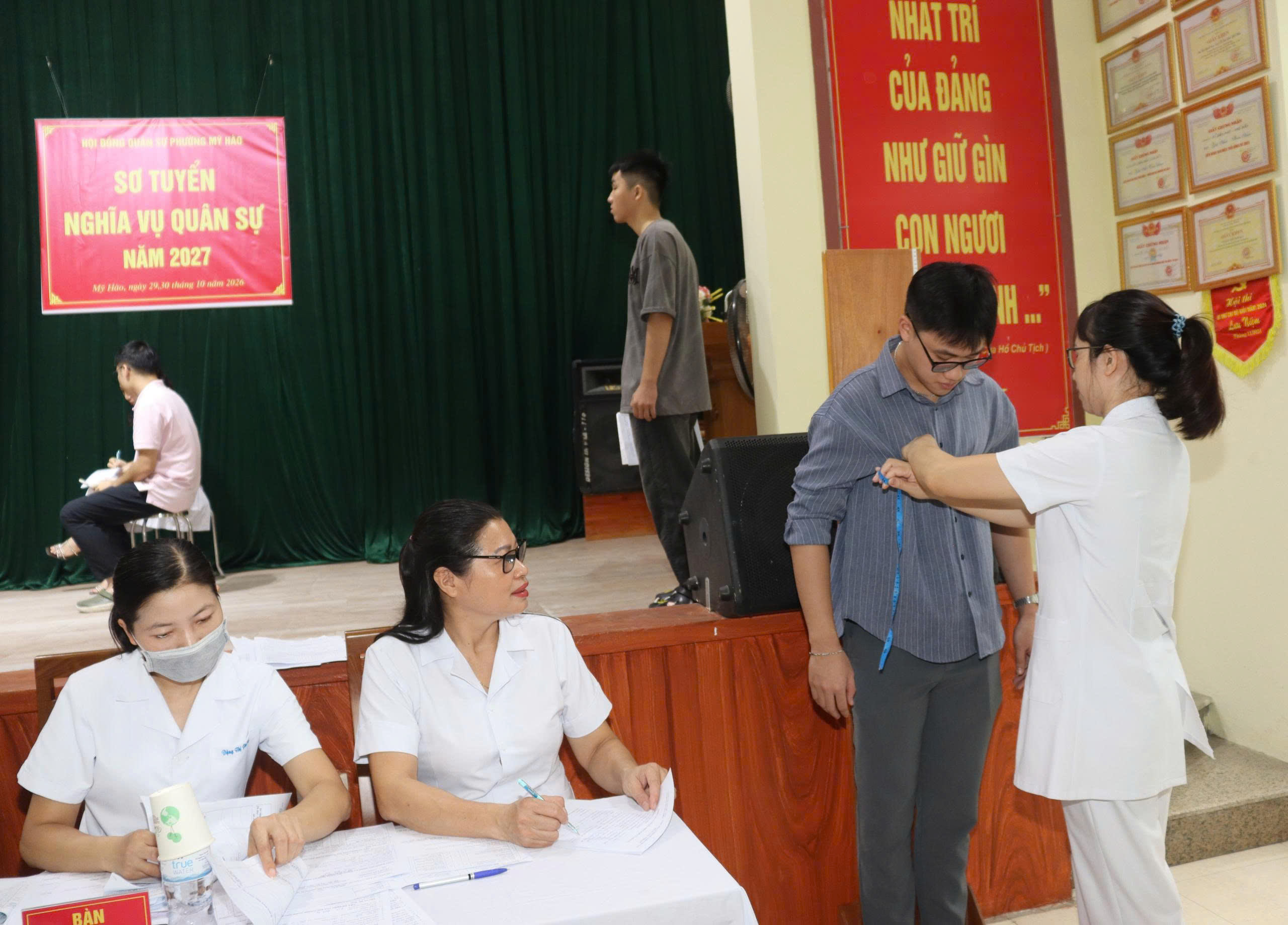 Phường Mỹ Hào tổ chức sơ tuyển sức khỏe nghĩa vụ quân sự năm 2027