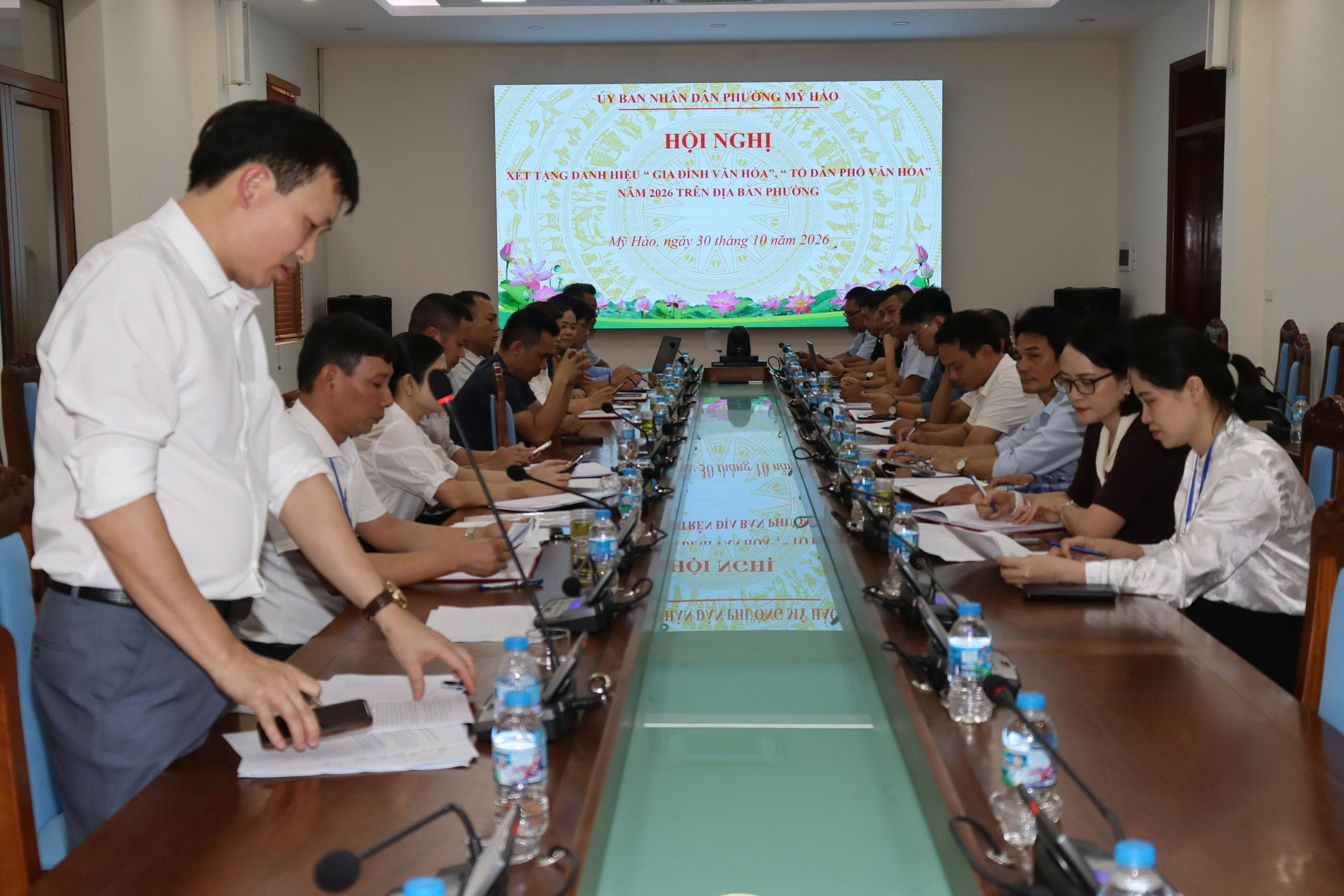 Phường Mỹ Hào tổ chức hội nghị xét tặng danh hiệu “Gia đình văn hóa”, “Tổ dân phố văn hóa” năm 2026
